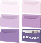 Fuutreo Magnetic Wall File Holder,6pcs,Violet Color,Horizontal-large by Fuutreo