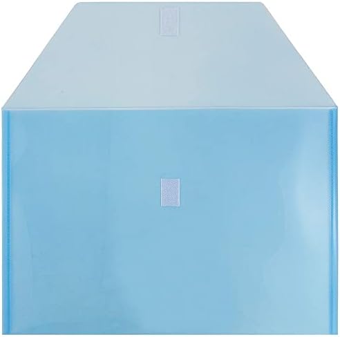 JAM PAPER Plastic Envelopes with Hook & Loop Closure - Legal Booklet - 9 3/4 x 14 1/2 - Blue - 12/Pack - Image 2