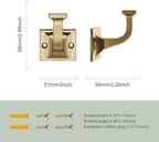 SAILING 5 Pack Coat Hooks - Champagne Bronze Robe Hooks Decorative Wall Hooks for Bathroom Bedroom Kitchen Towel Robe Clothes Cabinet Closet Bathroom Hardware - Image 2