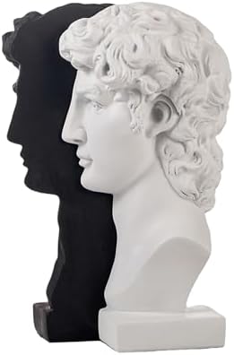 Lukitas David Decorative Bookends, Half-and-Half Book Ends, B&W‌ 9.5'' - Image 6