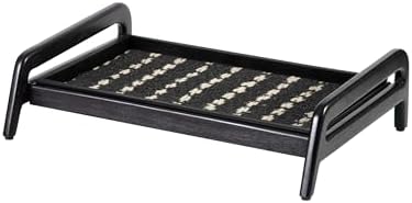 Anji Mountain Heavy Duty Waterproof Wooden Shoe Storage Mat Organizer/Boot Storage Tray Multi Use for Entryway with Coir, Gray and Ivory Insert, 1 Tier, Fits 2 Pair (26.5" Wide) by AnjiMountain