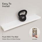 Solid Wood Floating Shelves for Wall 36 Inches Long, White Wooden Shelf - Image 5