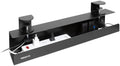 Mount-It! Under Desk Cable Management Tray – Clamp-On No-Drill Metal Cable Management Tray for Desk & Standing Desk, Wire & Cord Organizer for Power Strips, Glass Desks – 23.6” Black by Mount-It