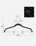 SONGMICS 20-Pack Pants Hangers, Velvet Hangers with Adjustable Clips, - Image 6
