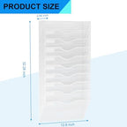 10 Pockets Hanging Wall File Organizer Mail Holder, Wall Mounted Paper Document Folder Holder, Clipboard Storage Organization Magazine Rack, White - Image 3