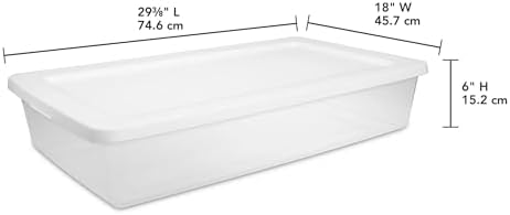 2 Pack 41 Qt Clear Under Bed Container, Stackable Storage Bin with Lid - Image 5