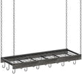 CHOEZON Hanging Pot Rack, 35.4" L x 13" W Ceiling Pot Hanger, Industrial Style Pot Rack, Wall Mounted Pot Hanger for Kitchen, Pot and Pan Hanging Rack, with Hooks, Charcoal Black and Black TPR12BCC1 by Choezon