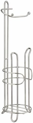 SunnyPoint Bathroom Toilet Tissue Paper Roll Storage Holder Stand with Reserve, The Reserve Area Has Enough Space to Store Mega Rolls (SN) - Image 4