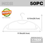 MIZGI Premium Velvet Hangers 50-Pack,No Shoulder Bump Hangers W/Tie Bar Ultra Thin Space Saving Non Slip Hanger Heavy Duty Felt Rounded Clothes Hanger for Sweaters,Coat,Jackets,Pants,Shirts - Image 2