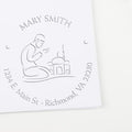 Islamic Gift for Muslim Community Leaders - Personalized Return Address Embossing Stamp, Customized Envelope Seal Press, Soft Meditative Prayers Design, 1-5/8 Round Soft Seal Embosser by AcornSalesCo