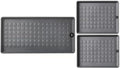 Rubber Boot Trays for Entryway, for Boots, Shoes, Sandals, Slip-on, Trays, Shoe Mats for Indoor and Outdoor Use,(1 Larger) = 28"x14"; and (2 Smaller) = 18"x14" (Set=3) by Unknown