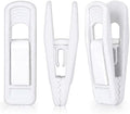 Tinfol White Velvet Hanger Clips, 80PC Pants Velvet Clips, Clothes Hanger Clip Clothes Pin, Strong Finger Flocked Clip Perfect for Slim-line Clothes Velvet Hangers by Tinfol