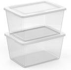 Sterilite Clear Storage Box Stackable Tote, 58 Quart, 18-Pack - Image 6