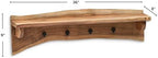 Alaterre Furniture Alpine Natural Live Edge Wood Coat Rack – 36" Solid Wood Wall-Mounted Coat Hook with Top Shelf & 4 Hooks – Modern Farmhouse Storage Organization for Entryway, Hallway, or Mudroom - Image 5