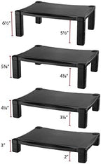 Kantek Single-Level Monitor Stand, 17" X 13.25" X 3" To 6.5", Black, Supports 50 Lbs - Image 2