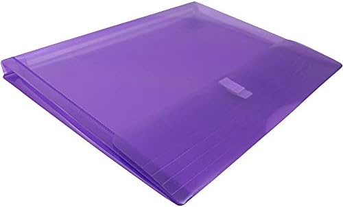 JAM PAPER Plastic Expansion Envelopes with Hook & Loop Closure - Letter Booklet - 9 3/4 x 13 with 1 Inch Expansion - Purple - 12/Pack - Image 4