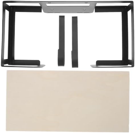 Wall Mount Ironing Board Hanger with Detachable Hook, Black by ARTIBETTER