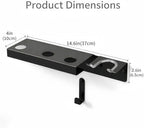 Hair Dryer Holder Wall Mount for Dyson, Blow Dryer Holder Compatible with Dyson Accessories, Stainless Steel Hair Dryer Stand Holds Up to 5 Attachments, Bathroom, Black - Image 6