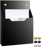 Feifeiya 1 Pcs Black Acrylic File Holder Wall Mount, 12.6"x9.5"x2.4" by Feifeiya