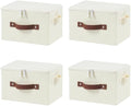4PCS Storage Bins with Zipper Lids Decorative Lidded Basket Box by VinneGenzz