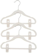 3 Sprouts Velvet Baby Hangers, Non Slip Slim, Cream, 30 Pack with 10 Clips - Image 6
