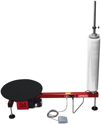 Electric Stretch Film Wrapping Bench,Film Dispenser Wrap Machine,Heavy Duty Film Wrapper Table Pallet Box Shrink for 12-28in Film, 110V - Image 2