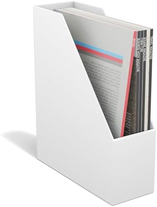 TRU RED Plastic Magazine File, White, 2-Pack, Vertical Desktop Organizer - Image 4