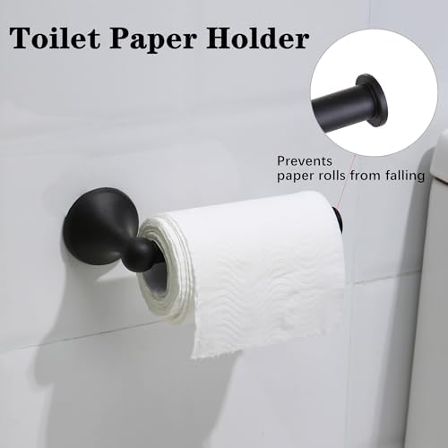 Classic Bathroom Hardware Accessories Set 4 Piece Black - Image 5