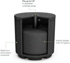 Umbrella Side Table with Hole, Weighted Umbrella Base, Black - Image 4