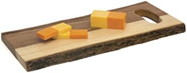 Lipper International Acacia Tree Bark Serving Plank with Handle for Cheese, Crackers, and Hors D'oeuvres - Image 2