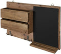 Flexzion Chalkboard Key Holder Wall Mount, Mail Organizer with Wood Shelf by Flexzion
