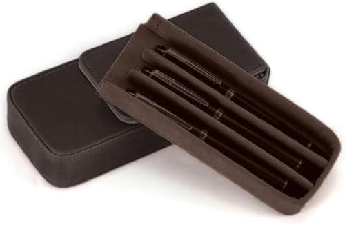 Genuine Leather Fountain Pen Case Collector Organizer, Leather Pencil Case Handmade Pen Protective Sleeve by UPRESYE