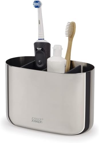 Joseph Joseph EasyStore Luxe Large Stainless-Steel Toothbrush Caddy by Unknown