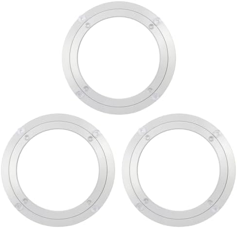 3 Pack 8 Inch Aluminium Alloy Turntable Bearing, Heavy Duty Swivel Turntable Lazy Susan for Round Dining Table, 8" Smooth Swivel Turntables for Lazy Susan Dining Table?Silver by Unknown