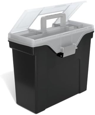 Staples Slim Portable File Tote, Letter Size, Black, 5/Carton - Image 2