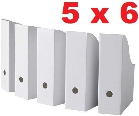 ROYALNA (30 PACK) White Magazine File Folder Holder, Magazine Organizer, Document Organizer, Storage Box (30) - Image 2