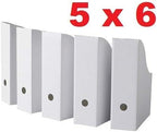 ROYALNA (30 PACK) White Magazine File Folder Holder, Magazine Organizer, Document Organizer, Storage Box (30) - Image 2