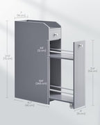 VASAGLE Small Bathroom Storage Cabinet, with Slide Out Drawers，Dove Gray - Image 3