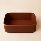 LA JOLIE MUSE Decorative Storage Boxes with Lids Faux Leather, Brown 3 Pack - Image 3
