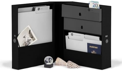 Savor | All-in-One Desk Organizer | Midnight Black – Keep Desk, Office, and Home Organized All-In-One Storage System for Important Files, Documents, Stationery, and Office Supplies by Savor