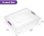 novelinks 10 Quart Clear Plastic Storage Containers with Lids (4 Pack) - Image 2