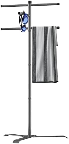 Pool Towel Rack Outdoor, Heavy Duty Outdoor Towel Rack, 61 Inch Free Standing Rack for Pool & Hot Tub, Drying Towels, Swimsuits, Life Jackets and Goggles, Ideal Pool Accessories - Image 7