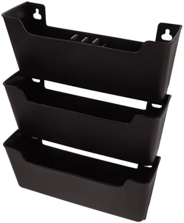 SHOWERORO Wall-Mounted File Organizer Plastic Document Holder for Home Office Hanging Mail and Paper Organizer Label Slots for Bills and Receipts by SHOWERORO