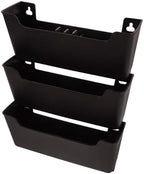 SHOWERORO Wall-Mounted File Organizer Plastic Document Holder for Home Office Hanging Mail and Paper Organizer Label Slots for Bills and Receipts by SHOWERORO