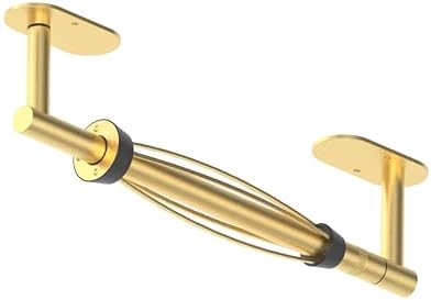 Paper Towel Holder Under Cabinet One Hand Operable, Brushed Gold by DancinginYourLife