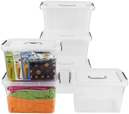 Bringer 6-Pack Clear Plastic Latching Storage Box, Plastic Box, 10 L - Image 7