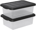 14-Qt Clear Latching Storage Boxes, 2-Pack Storage Bins by Tyminin