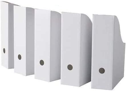 ROYALNA (30 PACK) White Magazine File Folder Holder, Magazine Organizer, Document Organizer, Storage Box (30) by Unknown