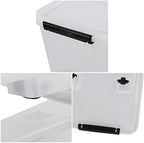Clear Plastic Storage Bins with Wheels, 4-Pack Latch Boxes, 30 L - Image 3