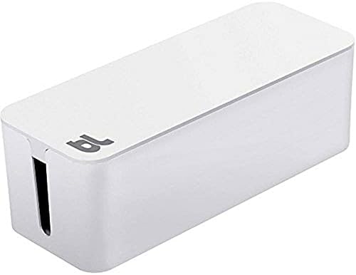 Bluelounge CableBox cable organizer hides messy, loose, tangled cables White color (CB01WH) by Bluelounge